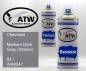 Preview: Chevrolet, Medium Dark Gray (Interior), 82 / WA8247: 400ml Sprühdose + 400ml Klarlack - Set, von ATW Autoteile West.